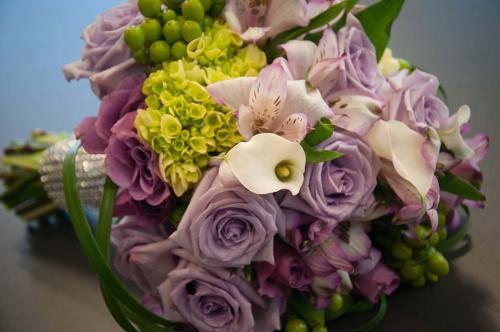 purple-green-roses-wedding-bouquet, Appleton WI Wedding Florist, Memorial Florists