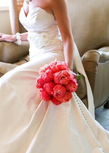 Bright Peony Bridal Bouquet, Appleton WI Wedding Florist, Memorial Florists