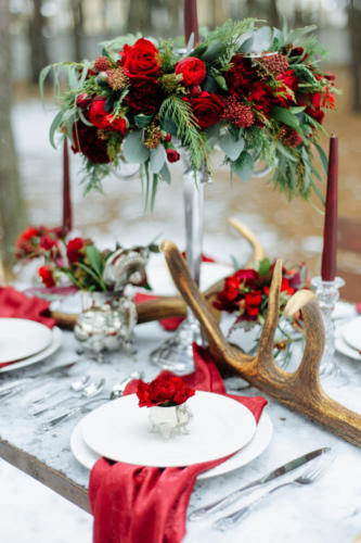 Winter Wedding, Table Centerpiece