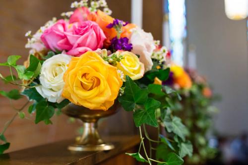 Reception Flowers, Low Table Centerpiece