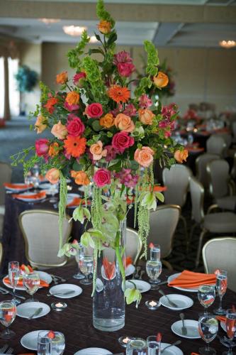 Reception Flowers, Tall Table Centerpiece, Appleton WI Wedding Florist, Memorial Florists